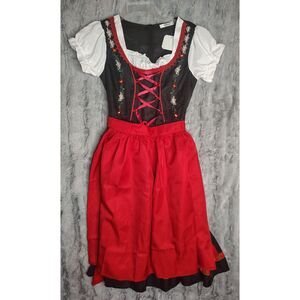 Regenboog Oktoberfest Costume 2Pcs Bavarian Dirndl Dress Size Small Beer Maid
